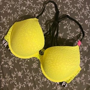 Pink Victoria’s Secret push up bra